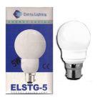 Eterna 5W 240V BC B22 Compact Fluorescent Energy Saver Round, Warm White 2700K