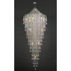 Diyas IL30776 Inina Polished Chrome/Crystal 15 Light Tall Pendant Light