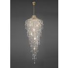 Diyas IL32775 Inina French Gold/Crystal 7 Light E14 Pendant Tall Light