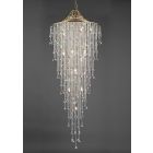 Diyas IL32776 Inina French Gold/Crystal 15 Light E14 Pendant Tall Light
