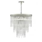 Dar Lighting ISL3450 Isla 7 Light Pendant Polished Chrome/Clear