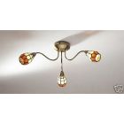 Dar Lighting Jocasta 3Lt Semi Flush Tiffany Style Ceiling Fitting (Display Model - Last One)