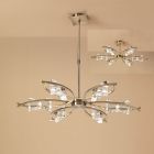 Mantra M0884AB Kromo Telescopic Semi Flush Convertible 6 Light G9, Antique Brass