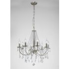 Diyas IL30978 Kyra Satin Nickel/Crystal 8 Light Pendant Light