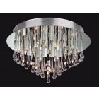 Firstlight 3321CHBK Perla 20 Light Chrome Flush Fitting with Black and Clear Crystals