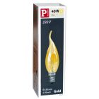 Paulmann 40W SES/E14 Gold Bent Tip Flared Candle