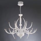 Diyas IL30152 Llamas Gloss White 24 Light Pendant Light