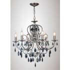 Diyas IL30906 Luna Black Chrome/Crystal 6 Light Pendant Light