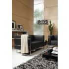 Mantra M1352 Lupin Pendant 4 Light E27, Gloss Black/White Acrylic/Polished Chrome