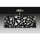 Mantra M1354 Lupin Semi Ceiling 4 Light E27, Gloss Black/White Acrylic/Polished Chrome
