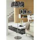Mantra M1357 Lupin Floor Lamp 4 Light E27, Gloss Black/White Acrylic/Polished Chrome