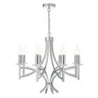 Dar Lighting LYO0850 Lyon 8 Light Pendant Polished Chrome/Crystal