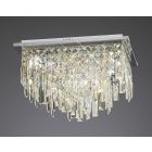 Diyas IL30252 Maddison Polished Chrome/Crystal 6 Light Square Ceiling Light