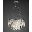Diyas IL30254 Maddison Polished Chrome/Crystal 6 Light Round Pendant Light