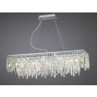 Diyas IL30255 Maddison Polished Chrome/Crystal 6 Light Rectangular Pendant Light