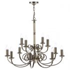 Dar Lighting MUR1275 Murray 12 Light Dual Mount Pendant Antique Brass