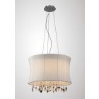 Diyas IL30563 Niki Polished Chrome 4 Light Pendant Light With White Shade