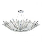 Dar NIM0650 Nimbus 6Lt Halo Chandelier Pol Chr Crystal