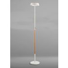 Mantra M4912 Noa Floor Lamp 2 Light 21W Down 9W Up LED 3000K, Matt White/Beech