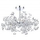 Dar Lighting OBE0650 Oberoi 6 Light Semi Flush Polished Chrome