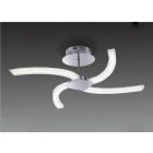 Mantra M3561 On Semi Flush 20W LED 3000K, Polished Chrome/Frosted Acrylic