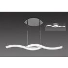 Mantra M3567 On Pendant Semi Flush Convertible Line 28W LED 3000K, Polished Chrome/Frosted Acrylic