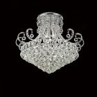Diyas IL30027 Pearl Polished Chrome/Crystal 12 Light Semi Flush Round Ceiling Light