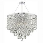 Dar Lighting PES0550 Pescara 5 Light Round Pendant Decorative Crystal