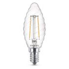 Philips LED Filament Candle Twisted Clear 2W=25W SES/E14, Warm White 2700K (non-dimmable)