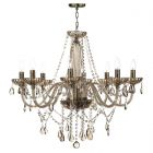 Dar Lighting RAP0806 Raphael 8 Light Chandelier Champagne Crystal
