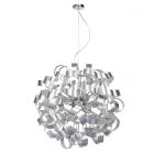 Dar Lighting RAW1250 Rawley 12 Light Ribbon Pendant Aluminium Finish