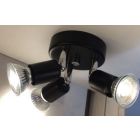 EGLO Mini 3x directional spot ceiling light in Matt Black