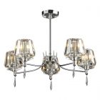 Dar Lighting SEL0550 Selina 5 Light Semi Flush Polished Chrome