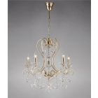 Diyas IL32065 Vela French Gold/Crystal 5 Light Pendant Light
