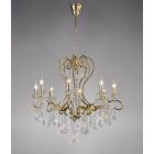 Diyas IL32068 Vela French Gold/Crystal 8 Light Pendant Light
