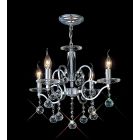 Diyas IL30124 Zinta Polished Chrome/Crystal 4 Light Pendant Light