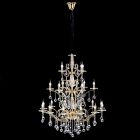 Diyas IL30226+4+12 Zinta French Gold 22 Light Pendant Light 3 Tier