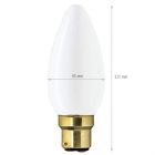 60W 240V BC/B22 Plain Opal 45mm Large Candle, Dimmable