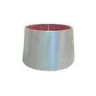 Interiors 1900 Rochamp Freya 16in White with Red Lining Tapered Drum Silk Shade