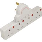 Eagle 4 Way Surge And Spike Protected Switched Adaptor Socket