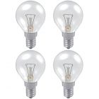 Pack of 4 Philips 60W 230V SES E14 Clear Dimmable Golf Ball