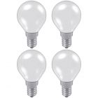 Pack of 4 Philips 60W 230V SES E14 Golf Ball Round Opal