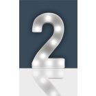 St Helens Home and Garden Battery Operated 3D LED Number Light - 2