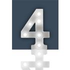 St Helens Home and Garden Battery Operated 3D LED Number Light - 4