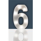 St Helens Home and Garden Battery Operated 3D LED Number Light - 6