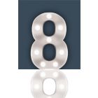 St Helens Home and Garden Battery Operated 3D LED Number Light - 8