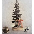 St Helens Home and Garden Battery Powered Wooden Christmas Tree Light Effect