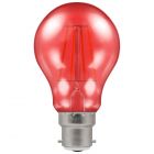 Crompton LED Filament Harlequin GLS 4.5W BC B22 Red Coloured
