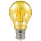 Crompton LED Filament Harlequin GLS 4.5W BC B22 Yellow Coloured