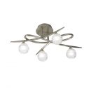 Mantra M1813 Loop 4 Light Ceiling Fitting, Satin Nickel, G9 ECO
